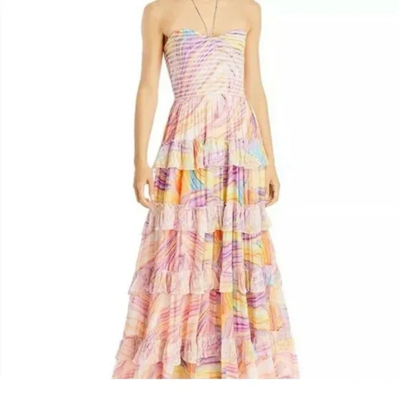 halter bridesmaid dresses under 100 A-Line Halter Sleeveless Ruched Floor-Length Chiffon Bridesmaid Dresse main image 1